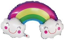 Regnbue folieballon 1 stk. B66 x H40 cm